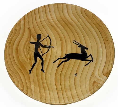Grand plat rond vintage - plat,