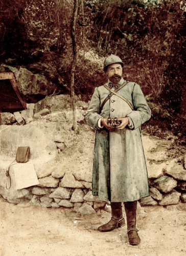 Poilu casque jumelles grande - casque,