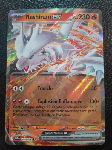 Carte pokémon reshiram - carte,