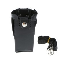 Étui De Transport En Cuir PU Dur Holster Pour Motorola GP328 GP338 GP380