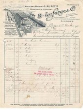 87 LIMOGES #FAC1127 FABRIQUE DE LIQUEURS LAFARGE RHUM CHAMPAGNES VINS ALCOOL 1