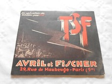 vintage catalogue radio cabinets TSF Avril et Fischer paris 1932