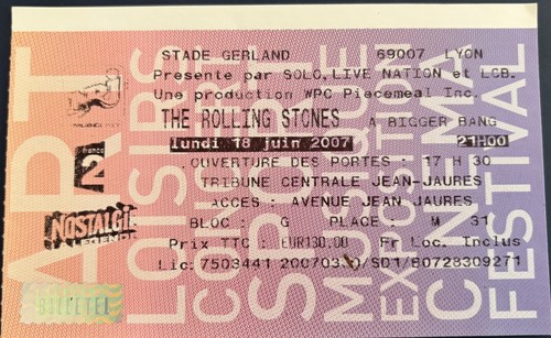 Billet concert rolling stones - billet,