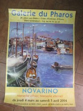 Affiche d'Exposition Fabien Novarino Galerie du Pharos 2004  70 X 50 cm   34