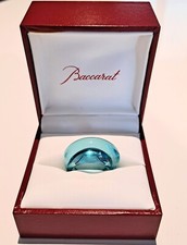 Bague Bleue turquoise en cristal de Baccarat taille 53