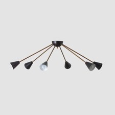 Lampe italienne lustre encastré Spoutnik style Stilnovo 6 lumières