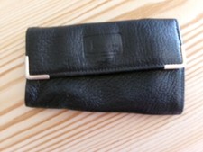 porte clefs LANCEL cuir noir
