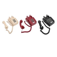 Vintage Corded Phone Mechanical Ringer Volume Control Large Button Retro Desk