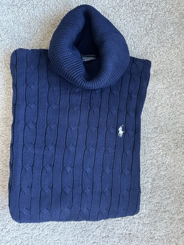 Pull col roulé - , marine