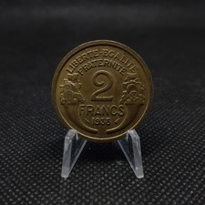 2 francs France 1938 - Morlon en Cupro-aluminium, TTB+,  sous pochette