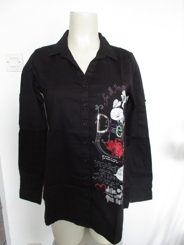 Chemise noire desigual - chemise,