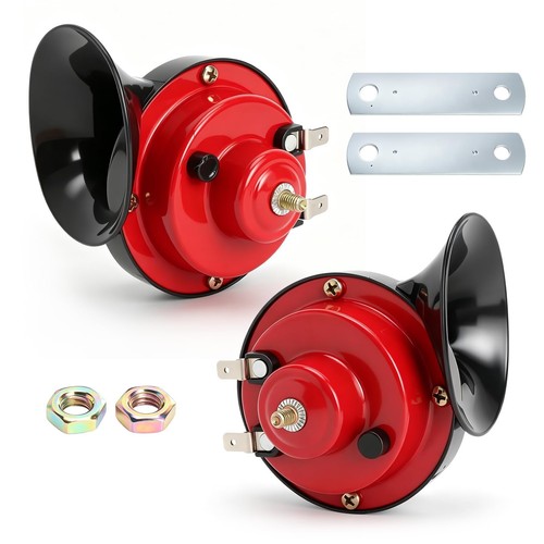 Klaxon voiture 12v rouge - voiture,