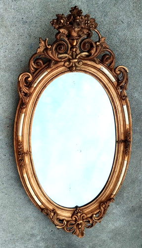 Ancien miroir oval - , 19
