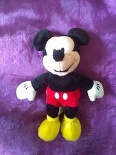 Doudou mickey jaune noir rouge 20cm  NICOTOY tbe culotte tissu