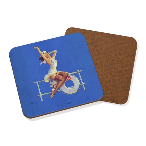 Dessous verre pin girl - dessous-de-verre, up