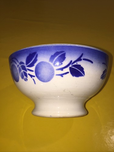 Ancien bol bleu blanc - ancien,