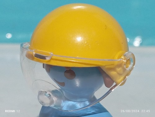 Playmobil casque jaune - jaune, pilote