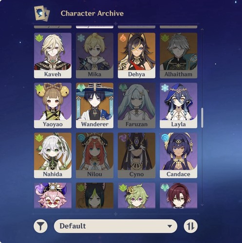 Genshin acc character - acc/30+,