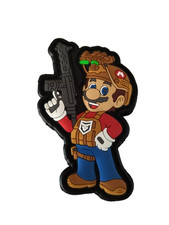Ecusson/patch Mario soldat PVC  velcro - Livraison gratuite