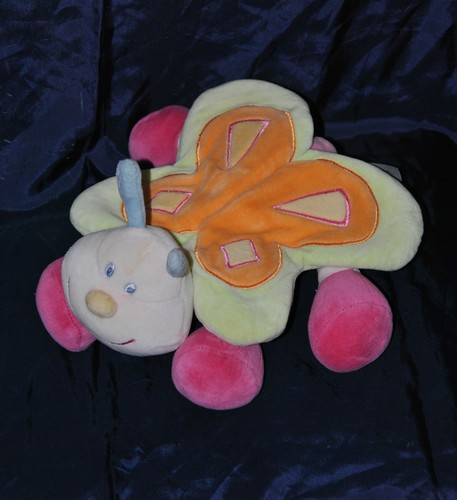 Peluche doudou papillon rose - peluche,