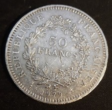 PIÈCE DE 50 FRANCS ARGENT HERCULE 1979. (voir photos)
