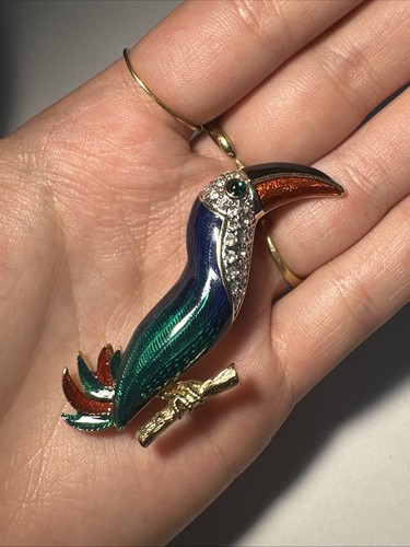 Broche toucan doré - doré,