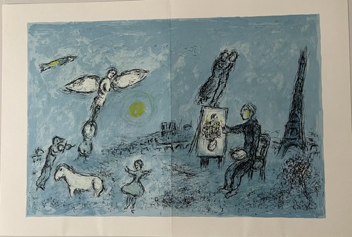 Chagall lithographie originale - chagall,