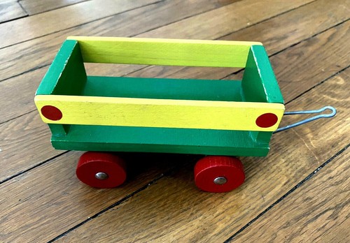 Chariot bois coloré jouet - en,
