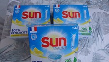 3 boîtes de Sun Tablettes Lave-Vaisselle tout en 1 CITRON x 48 : 144 tablettes