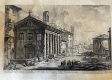 Giovanni Battista Piranesi - Eau-Forte "Vue Du Temple De La Fortune Virile"