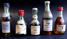 5 mignonettes COGNAC Maurin Martell Camus Dubouché Normandin