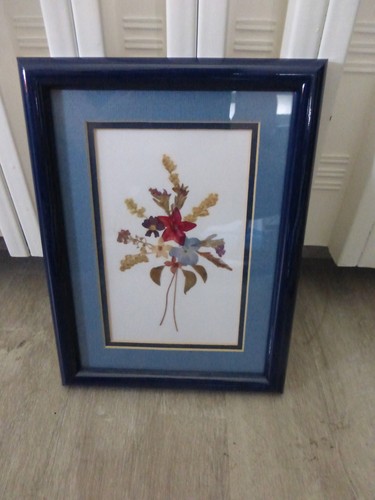 Ancien cadre fleurs sechees - ancien,