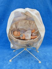 ADORABLE Cute RARE ++ TOP ! BERCEAU & BEBE Cradle & Baby - NOBEL ? - POUPEE Doll