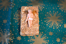 Ancien Santon Crèche Noel Devineau Plastique Jésus 4 cm