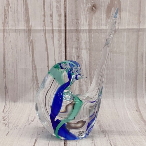 Figurine oiseau bleu verre - figurine,