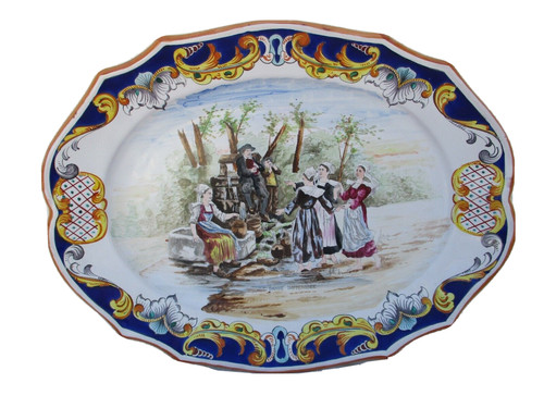Plat faïence danse