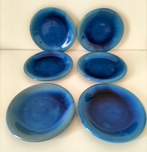 Grandes assiettes grès - 6, en