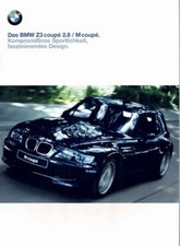 Catalogue Brochure BMW Z3 Coupé 2.8 / M Coupé 1/1999 Allemagne / Deutschland