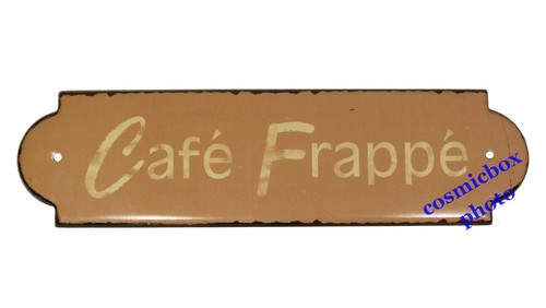 Plaque émail cafe frappe - en,