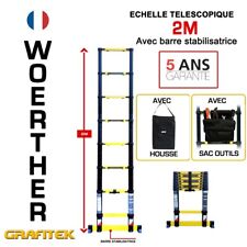 Woerther échelle télescopique 2 mètres avec housse et sac à outils