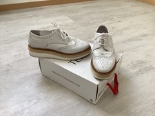 Chaussures compensées TEXTO pointure 39 façon golf cuir blanc 90€
