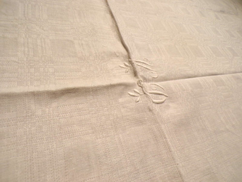 Nappe ancienne lin blanc - nappe,