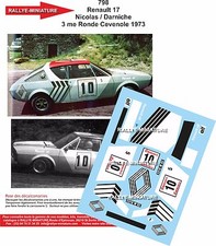 Decals ref 0798 renault - decals, 1/43