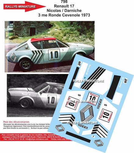 Decals ref 0798 renault - decals,