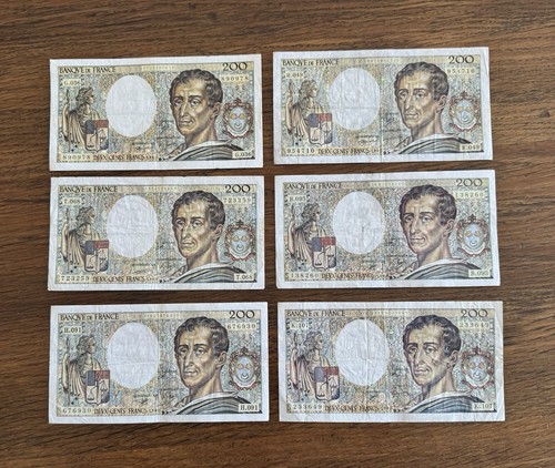 Lot billets 200 00 - de, 200,00