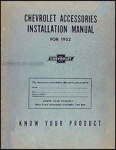 1952 chevrolet accessoires - chevrolet,