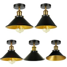 Plafonnier en métal vintage industriel moderne avec abat-jour 22 cm/18 cm