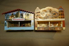 HO, Lot de 2 stands avec éclairage dont tir à la carabine , fête foraine !!