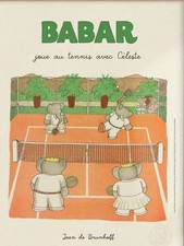 BABAR  Fait Du Tennis AFFICHE POSTER Officielle 30x40cm 