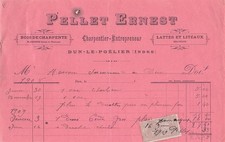 36 INDRE DUN LE POELIER, scierie, PELLET 1908 bois, charpente